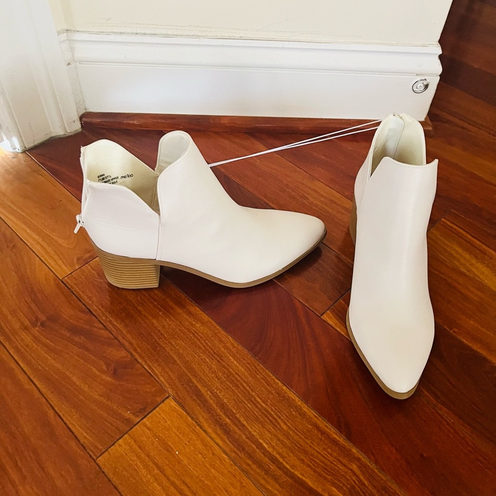Me Too Cream Ankle Booties